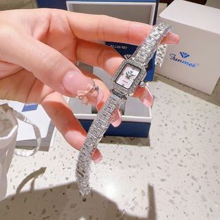 QUÀ VALENTINE ĐỒNG HỒ NỮ CHÍNH HÃNG FUNMEI F2075 MẶT CN ĐÍNH ĐÁ SWAROSKI FULLBOX TEM HÃNG