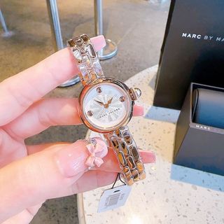ĐỒNG HỒ NỮ CAO CẤP MACR JB DÂY THÉP HỒNG SIZE MINI