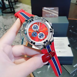 SĂN SALE CUỐI NĂM ĐỒNG HỒ NAM SIÊU CẤP MAURIC CHONOGRAP AIKON DÂY DA