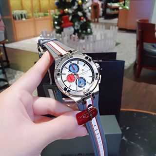 SĂN SALE CUỐI NĂM ĐỒNG HỒ NAM SIÊU CẤP MAURIC CHONOGRAP AIKON DÂY DA