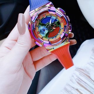 SĂN SALE CUỐI NĂM ĐỒNG HỒ ĐIỆN TỬ CAO CẤP KASIO RAINBOW NIỂNG THÉP  FULLBOX