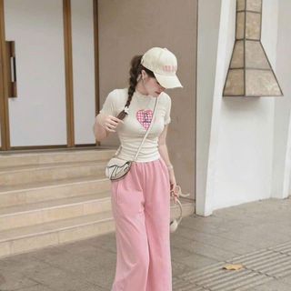 Set đồ xinh viền ren thêu trái tim - Giá chỉ 450k! 🌸