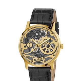 ĐỒNG HỒ NAM CAO CẤP GUECC DÂY DA MẶT TRÒN