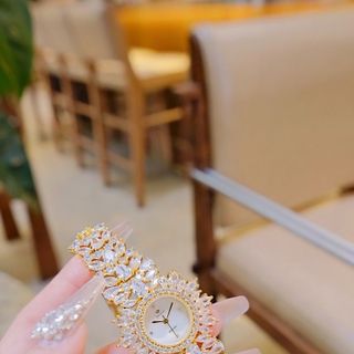 ĐỒNG HỒ NỮ CHÍNH HÃNG NHẬP CHÍNH NGẠCH FUNMEI F2170 ĐÍNH PHA LÊ FULLBOX TEM