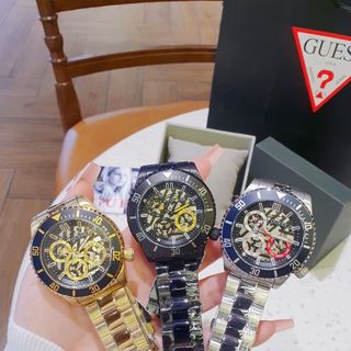 ĐỒNG HỒ NAM CAO CẤP GUECC INOX MẶT TRÒN CHẠY FULL KIM FULLBOX