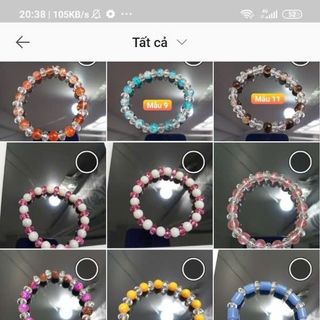 Vòng tay phong cách thời trang chuỗi phong thủy đeo tay có nhiều màu sắc