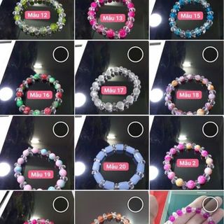 Vòng tay phong cách thời trang chuỗi phong thủy đeo tay có nhiều màu sắc