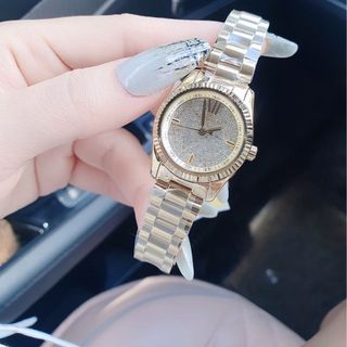 ĐỒNG HỒ NỮ CAO CẤP MICHAEL K GOLD MẶT TRÒN MINI FULL ĐÁ FULLBOX