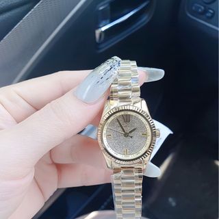ĐỒNG HỒ NỮ CAO CẤP MICHAEL K GOLD MẶT TRÒN MINI FULL ĐÁ FULLBOX