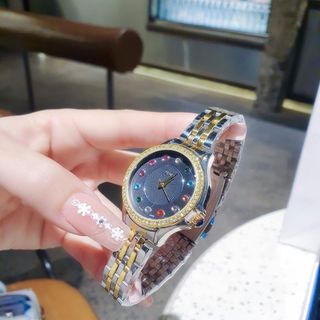 SĂN SALE CUỐI NĂM ĐỒNG HỒ NỮ THỜI TRANG PENDI DÂY DEMI MẶT ĐEN KHOÁ BƯỚM