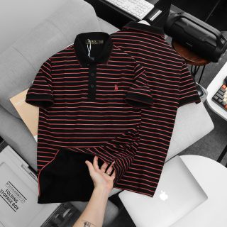 Áo Polo nam.  Chất vải cotton mắc cá sấu đẹp mướt mát