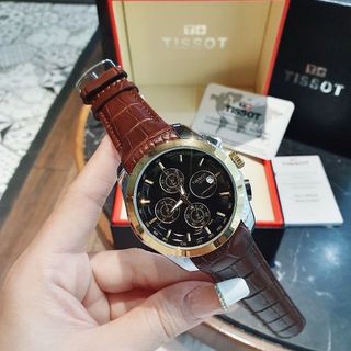 SĂN SALE ĐỒNG HỒ NAM TRUNG CẤP MÁY QUARZT TIXOT DÂY DA NÂU