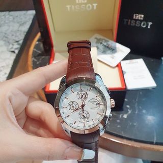 SĂN SALE ĐỒNG HỒ NAM TRUNG CẤP MÁY QUARZT TIXOT DÂY DA NÂU