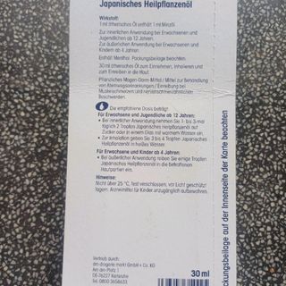 Tinh Dầu Bạc Hà Mivolis Japanisches Heilpflanzenöl – Bí Quyết Sức Khỏe Từ Đức 30ml