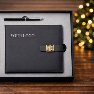 Set quà tặng doanh nghiệp "Black Luxury" (Sổ da, Bút ký, Ô cầm tay)