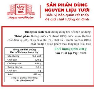 MUỐI ỚT XIÊM XANH CAO CẤP - LÀNG CHÀI XƯA CHAI 300GR