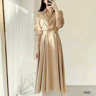 Đầm dự tiệc thiết kế dáng xoè, tay lỡ, dự tiệc chất liệu cotton lạnh, mềm mại, sang trong,thanh lịch N02