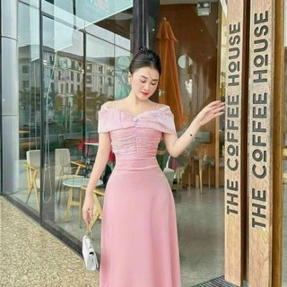 Đầm dự tiệc thiết kế dáng xoè dự tiệc chất liệu Umi co giãn phối voan, mềm mại, sang trong,thanh lịch N19