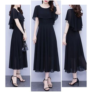 Đầm dự tiệc sang trọng bigsize cao cấp thiết kế dáng xòe đẹp, chất liệu voan cao cấp HN04