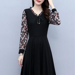 Đầm trung niên dự tiệc sang trong cho mẹ bigsize phong cách Hàn Quốc dáng suông đẹp MD05