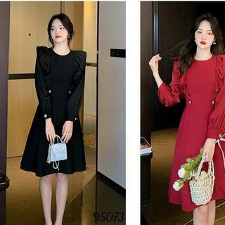 Đầm trung niên bigsize cao cấp dự tiệc sang trọng thiết kế dáng suông đẹp A11