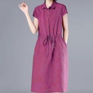 Váy trung niên sang trọng bigsize cho mẹ cao cấp dự tiệc thiết kế dáng suông đẹp B17 Nữ Dress