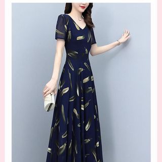 Đầm trung niên sang trọng cho mẹ bigsize thiết kế dáng xòe đẹp cao cấp dự tiệc - P06 Nữ Dress