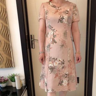 Đầm trung niên sang trọng cho mẹ bigsize phong cách Quảng Châu thiết kế dáng suông đẹp cao cấp dự tiệc -P12 Nữ Dress
