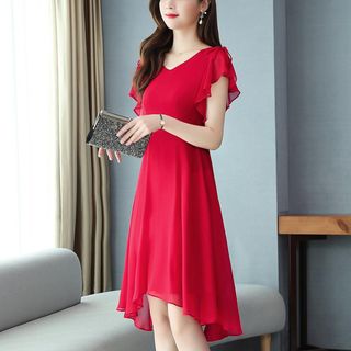 Váy trung niên cho mẹ bigsize cao cấp dự tiệc sang trọng thiết kế dáng suông đẹp - L163 Nữ Dress