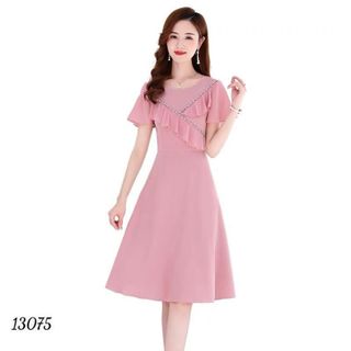 Váy trung niên WOBE cho mẹ sang trọng bigsize cao cấp dự tiệc thiết kế dáng xòe HN23