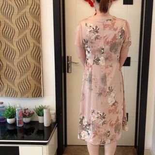 Đầm trung niên sang trọng cho mẹ bigsize phong cách Quảng Châu thiết kế dáng suông đẹp cao cấp dự tiệc -P12 Nữ Dress