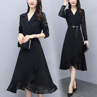 Váy trung niên sang trọng cho mẹ bigsize phong cách Hàn Quốc đuôi cá dáng xòe đẹp cao cấp dự tiệc P01