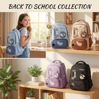 BALO ĐI HỌC KÈM VÍ ĐỒNG BỘ – SIÊU DỄ THƯƠNG CHO BÉ A212 - PIPI STORE