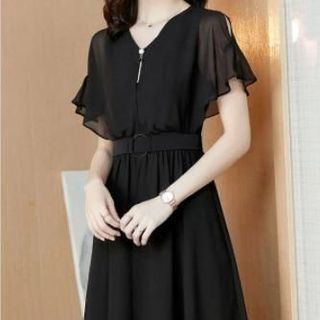 Váy trung niên cho mẹ sang trọng bigsize cao cấp dự tiệc thiết kế dáng xòe đẹp - L220 Nữ Dress