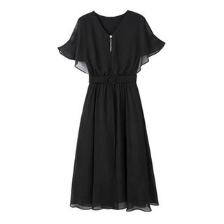 Váy trung niên cho mẹ sang trọng bigsize cao cấp dự tiệc thiết kế dáng xòe đẹp - L220 Nữ Dress