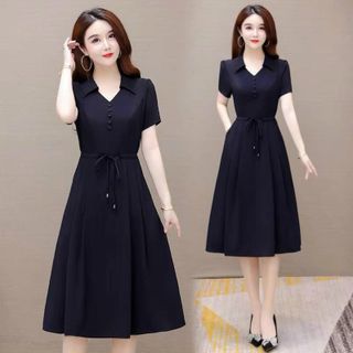 Váy trung niên cho mẹ bigsize cao cấp sang trọng dự tiệc thiết kế dáng suông phong cách Hàn Quốc HN03 ĐỎ