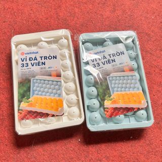 Khay Đá 33 Viên Tròn Nhựa Việt Nhật 6978 - Vỉ Đá Tròn 33 Viên Có Nắp Đậy - Giá Sỉ