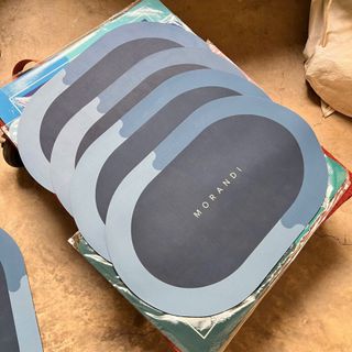 Thảm Lau Chân Silicon Hình Oval Siêu Thấm Hút Nước (40x60cm) - Thảm Chùi Chân Đế Cao Su Chống Trơn Trượt - Giá Sỉ