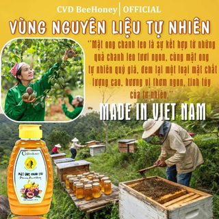 Mật ong chanh leo 500g Cvdbeehoney - Passion fruit honey 500g Cvdbeehoney