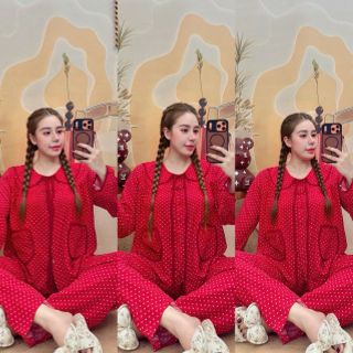 Bộ Đồ Dài Coton chấm bi baby siêu mát. Nhận xsanr xuất trên 300bo/mẫu ( Hàng Giá Tận Xưởng )