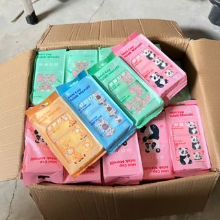 Khăn Ướt Mini Bỏ Túi Tiện Lợi - Bịch 8 Gói Khăn Ướt Mini Bỏ Túi - Khăn Ướt Mini - Giá Sỉ