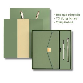 Box quà sổ tay bìa gập, bút ký, hộp, túi - Quà tặng tri ân, thầy cô, bạn bè