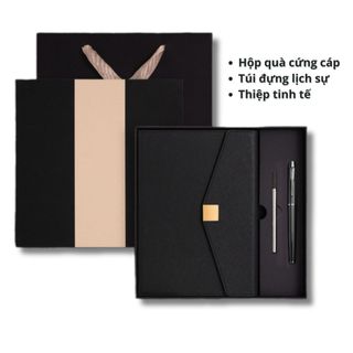 Box quà sổ tay bìa gập, bút ký, hộp, túi - Quà tặng tri ân, thầy cô, bạn bè