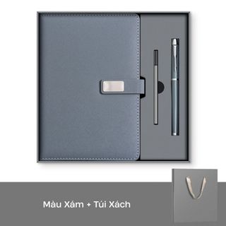 Quà tốt nghiệp sổ tay A5 và bút ký gồm hộp và túi đựng cao cấp