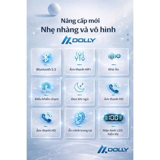 Tai Nghe bluetooth DOLLY J1 , Hàng Công Ty , Thiết Kế Đẹp Gọn Gàng , âm thanh trung thực