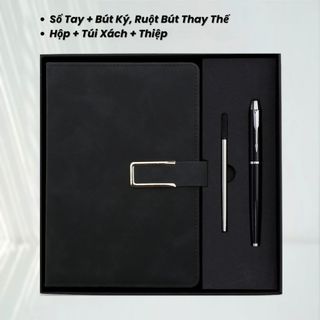 Hộp quà tặng sổ da, bút ký tên – Set quà cho nữ sinh nhật, lễ tốt nghiệp