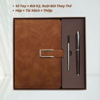 Hộp quà tặng sổ da, bút ký tên – Set quà cho nữ sinh nhật, lễ tốt nghiệp