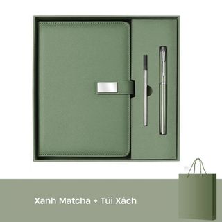 Quà tốt nghiệp sổ tay A5 và bút ký gồm hộp và túi đựng cao cấp