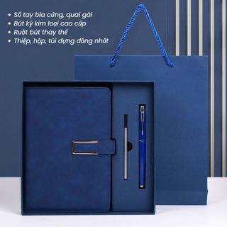 Hộp quà tặng sổ da, bút ký tên – Set quà cho nữ sinh nhật, lễ tốt nghiệp