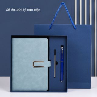 Hộp quà tặng sổ da, bút ký tên – Set quà cho nữ sinh nhật, lễ tốt nghiệp